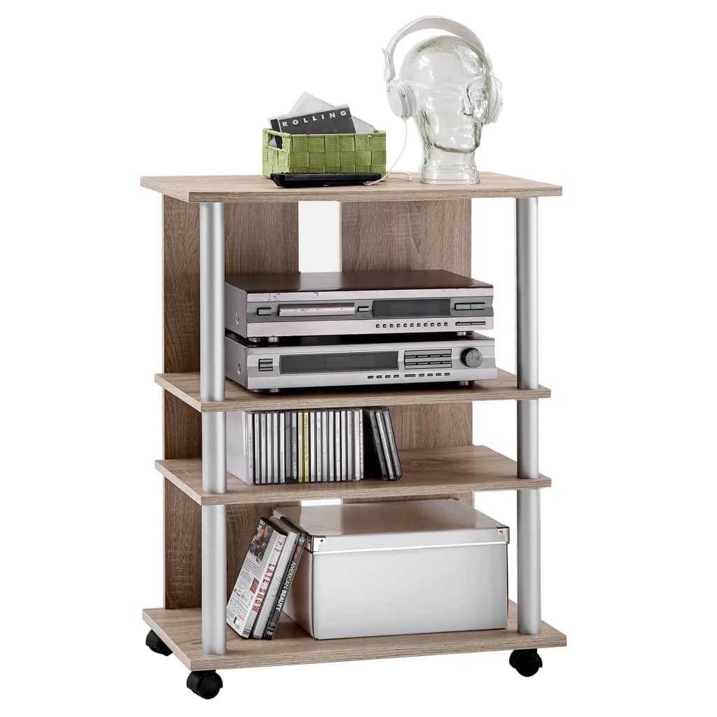 FMD TV/Hi-Fi-Regal mit 3 Fächern 65×40×79,2 cm Eichenbraun