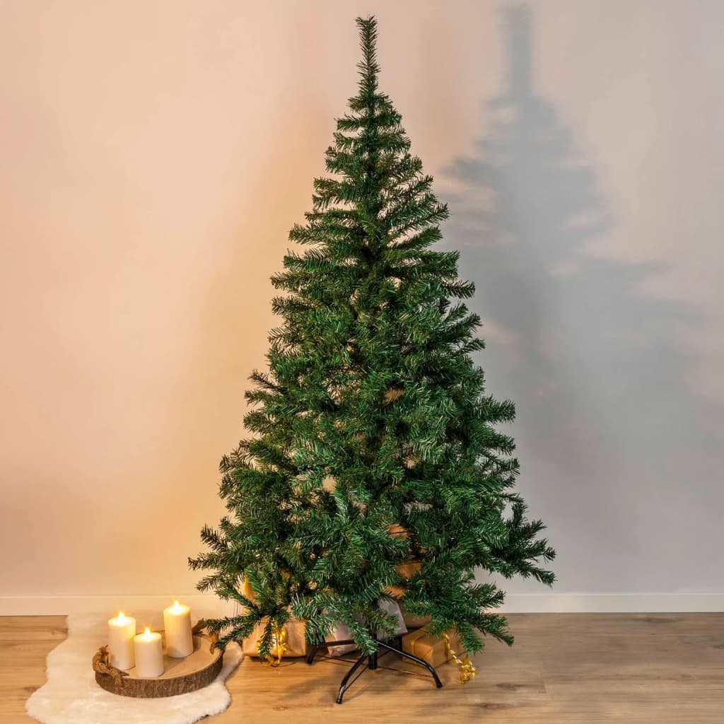 HI Weihnachtsbaum mit Ständer aus Metall Grün 180 cm