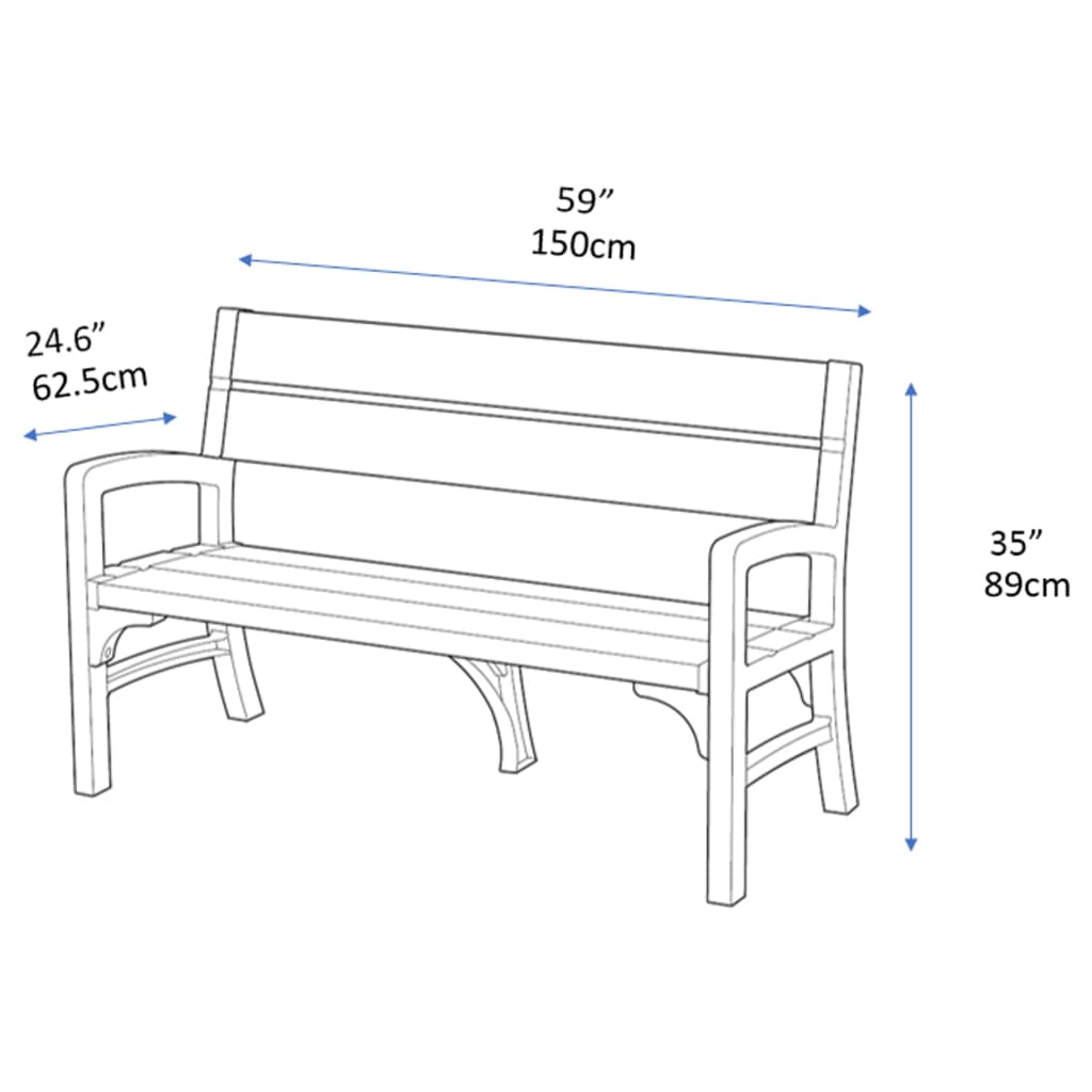 Keter Gartenbank Montero 3-Sitzer 233308