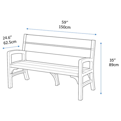 Keter Gartenbank Montero 3-Sitzer 233308