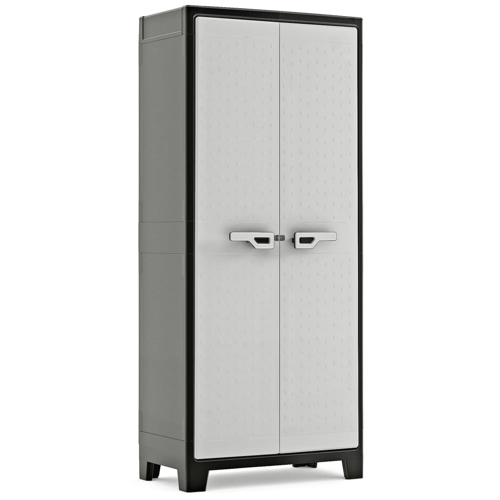 Keter Lagerschrank mit Regalböden Titan Schwarz und Grau 182 cm