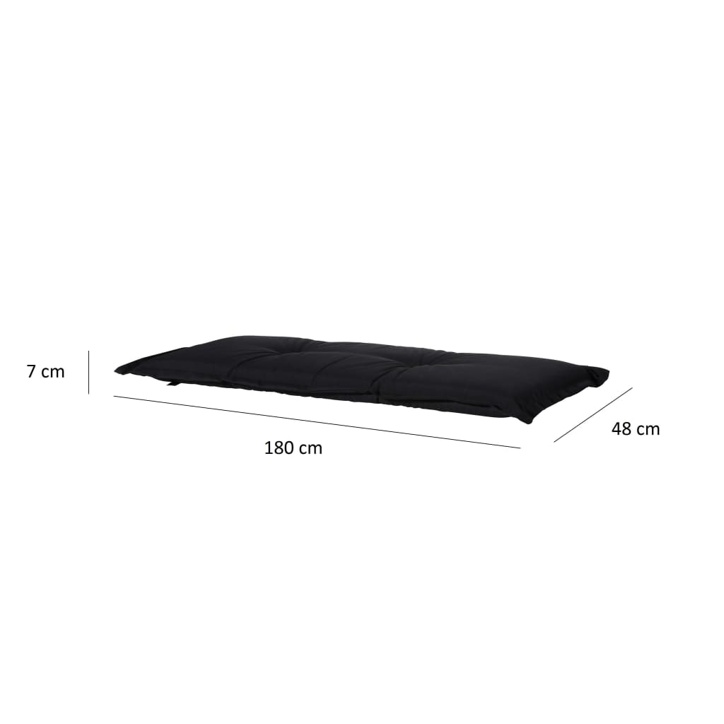 Madison Bankauflage Panama 180x48 cm Schwarz