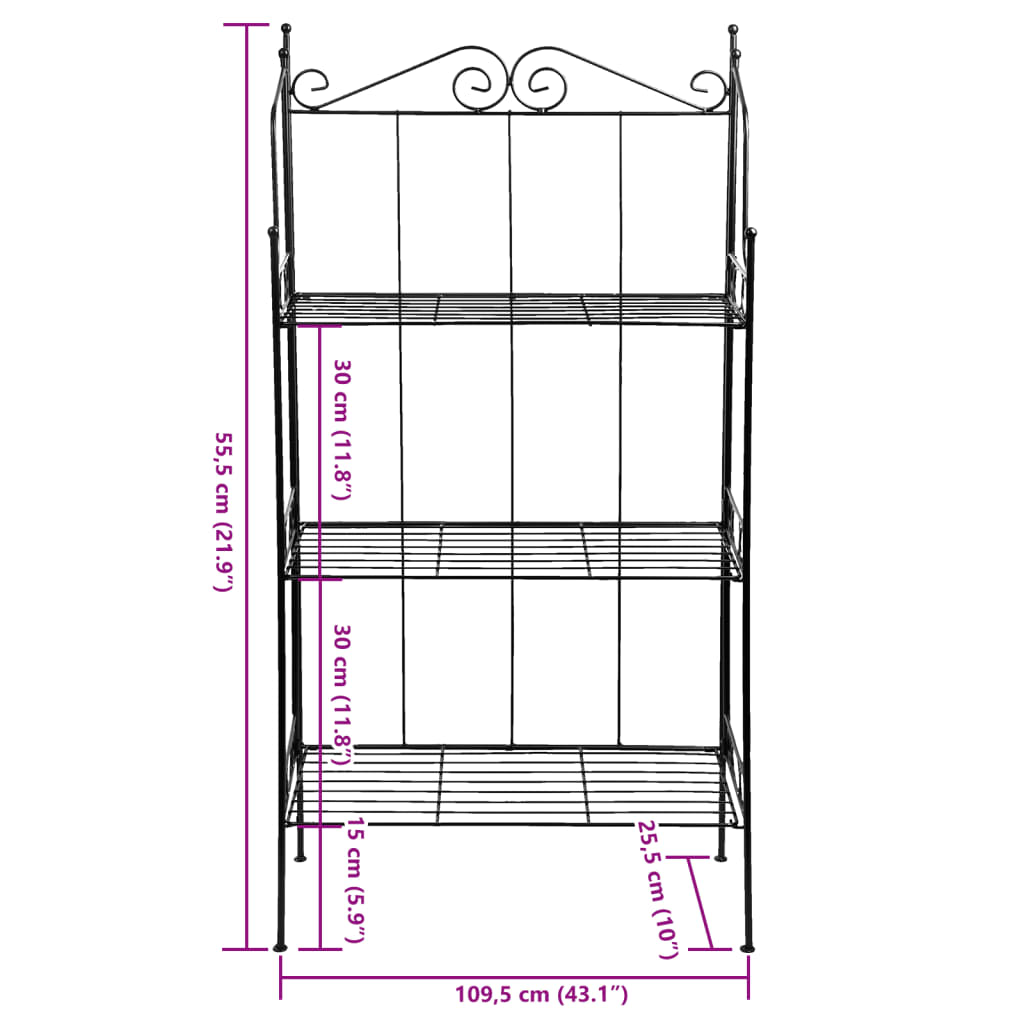 Esschert Design Regal 3 Böden L