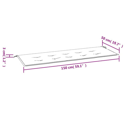 Gartenbank-Auflage Anthrazit 150x50x3 cm Oxford-Gewebe