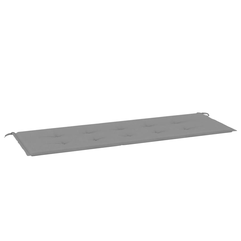 Gartenbank-Auflage Grau 150x50x3 cm Oxford-Gewebe