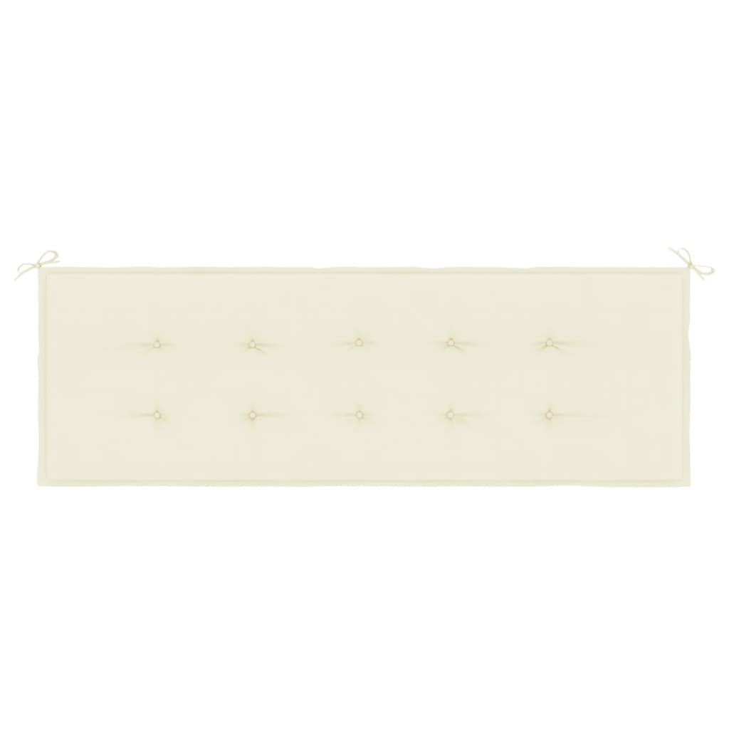 Gartenbank-Auflage Creme 150x50x3 cm Oxford-Gewebe