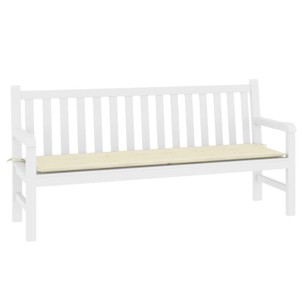 Gartenbank-Auflage Creme 180x50x3 cm Oxford-Gewebe