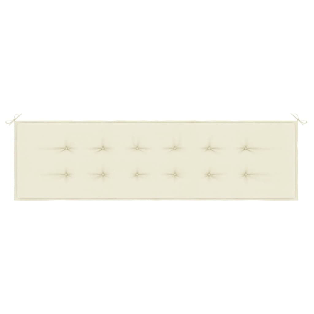 Gartenbank-Auflage Creme 180x50x3 cm Oxford-Gewebe