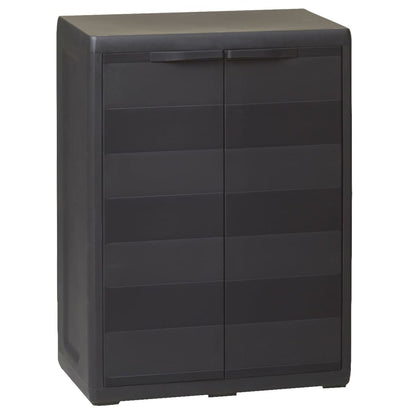 Gartenschrank mit 1 Regal Schwarz