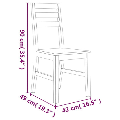 Esszimmerstühle 4 Stk. Massivholz Akazie