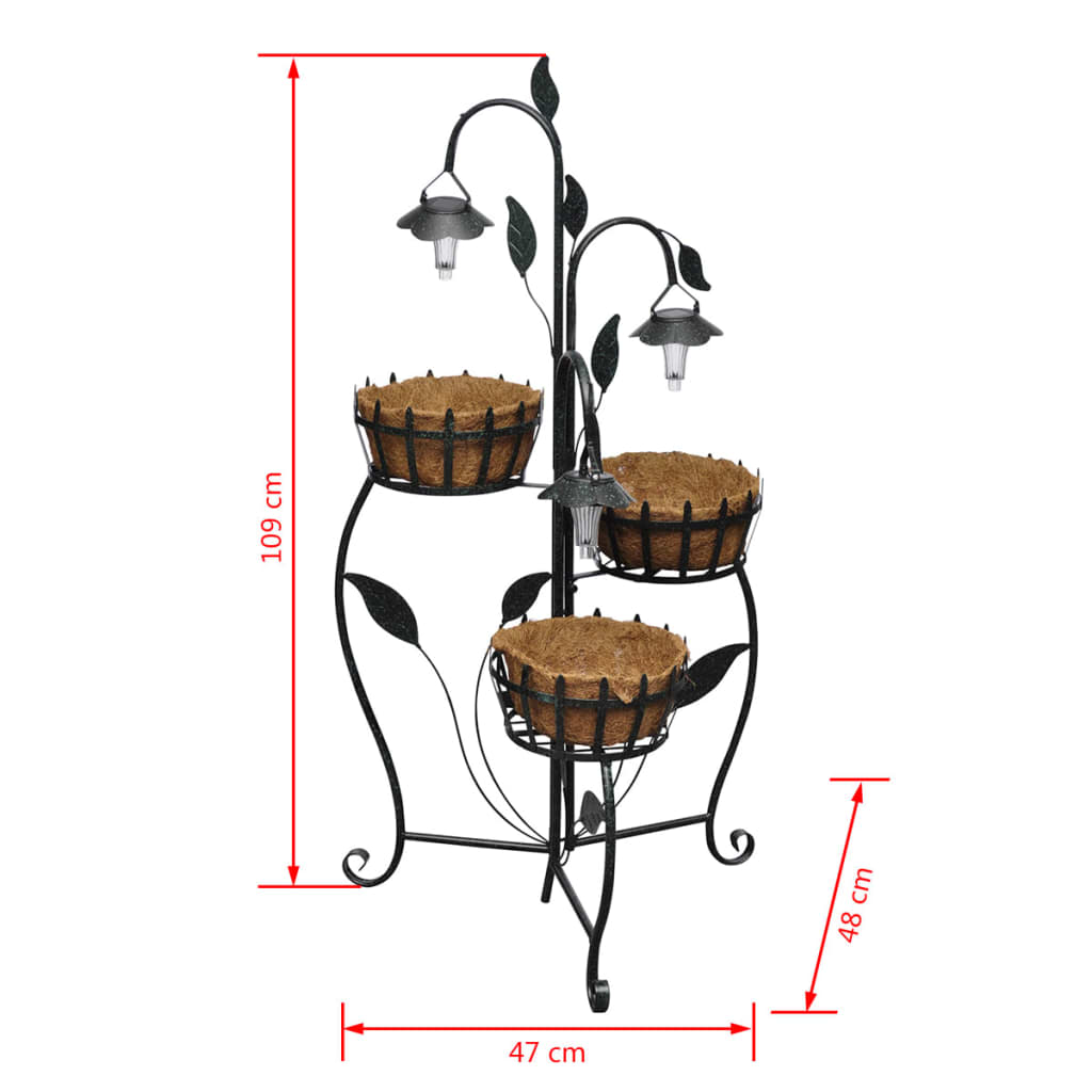 Blumenampel mit LED Beleuchtung