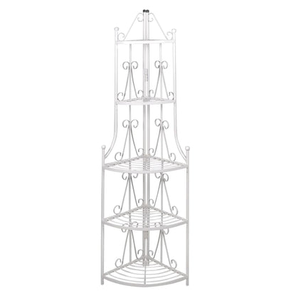 Pflanzentreppe Blumenregal Standregal Eckregal Blumentreppe Stahl weiß