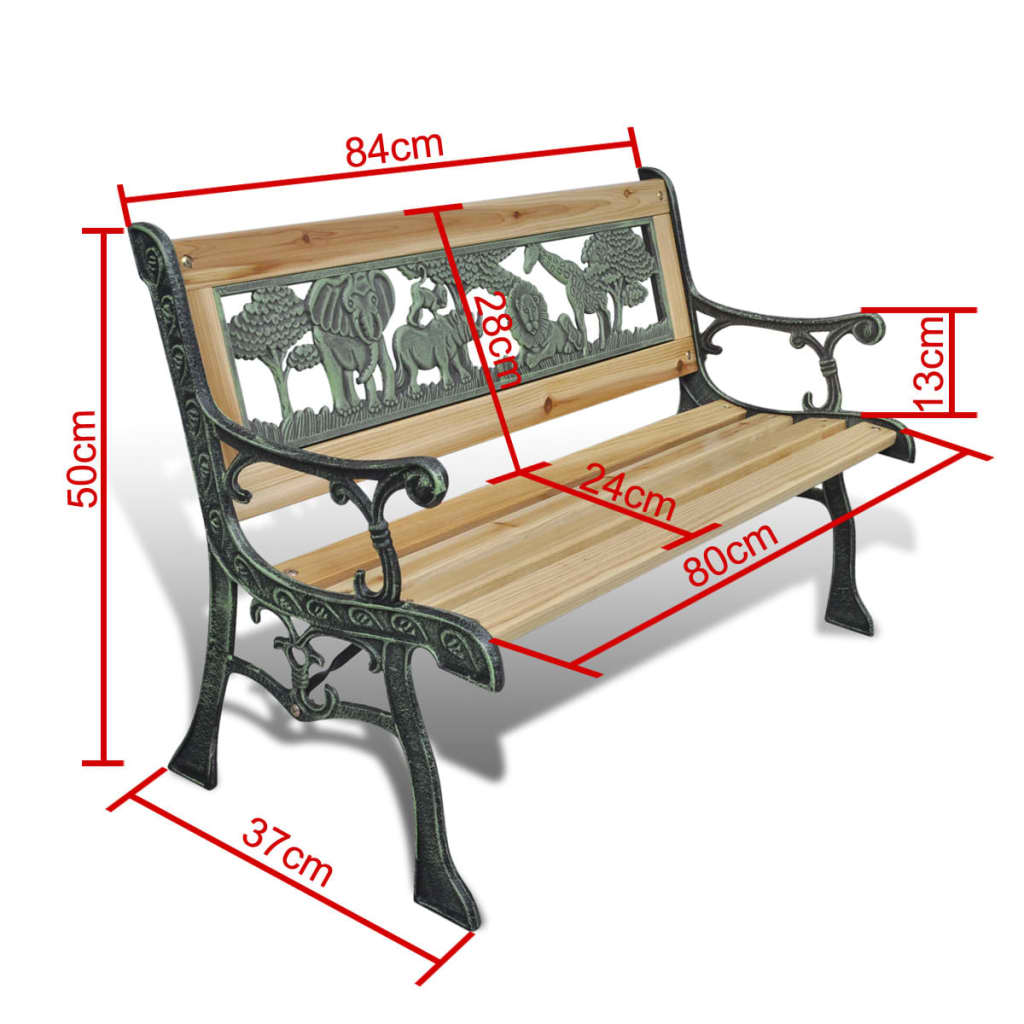 Kinder-Gartenbank 84 cm Holz