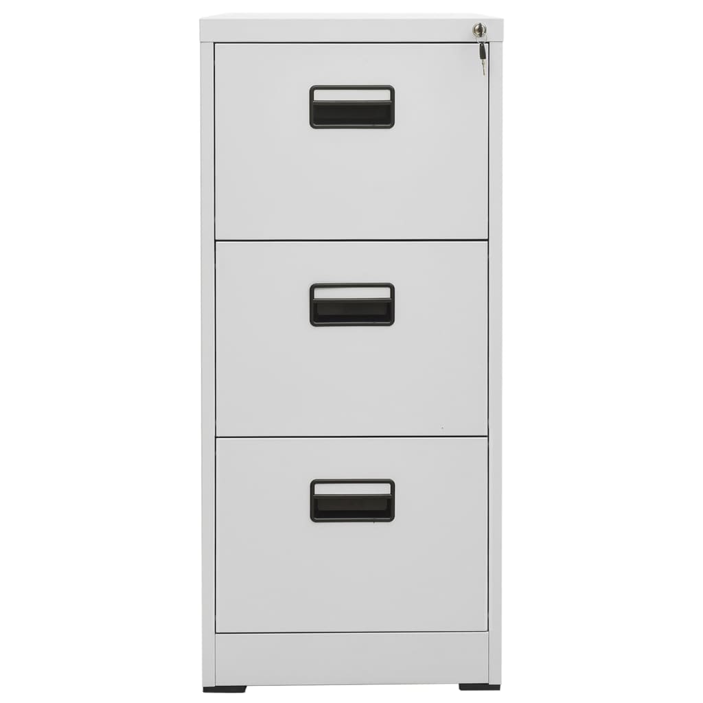 Aktenschrank Hellgrau 46x62x102,5 cm Stahl