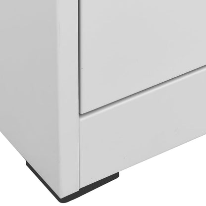 Aktenschrank Hellgrau 46x62x102,5 cm Stahl