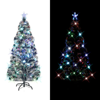 Weihnachtsbaum mit Beleuchtung und Ständer 180 cm Glasfaser