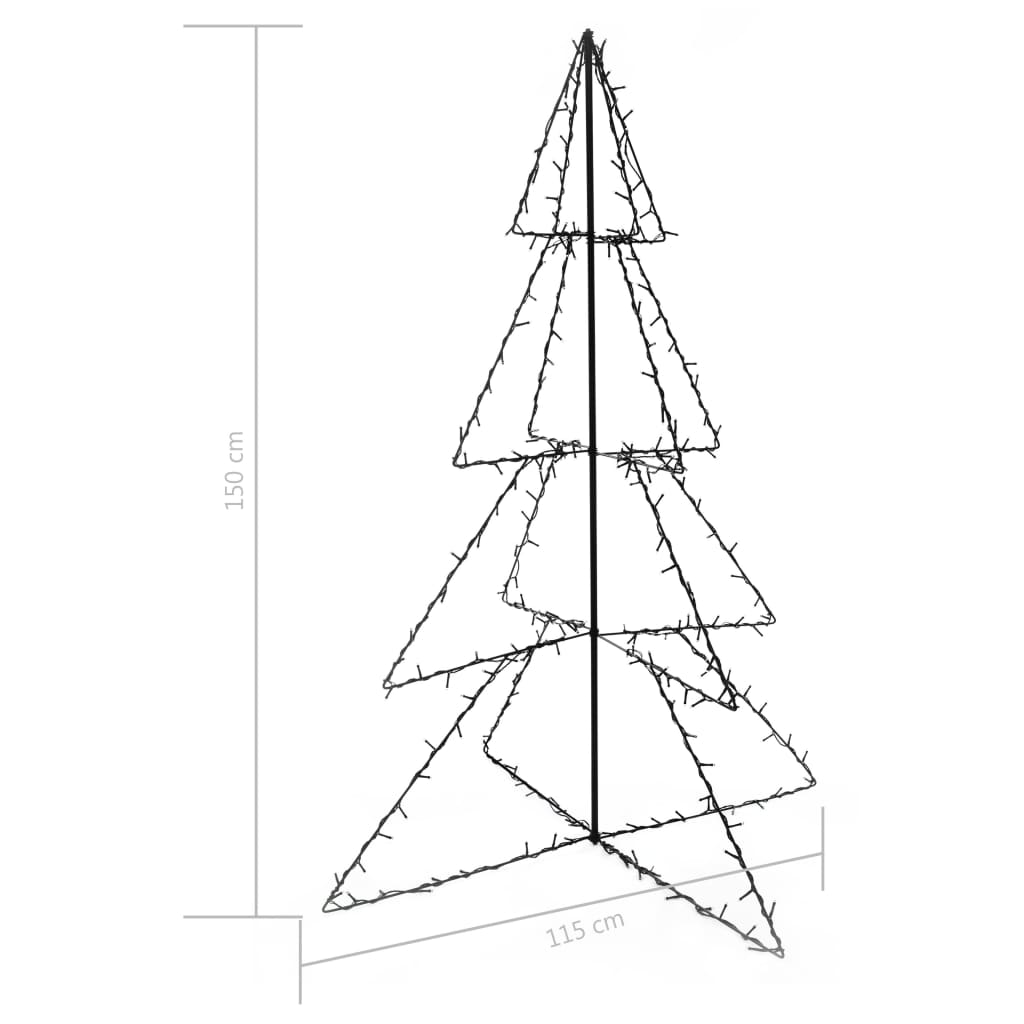 Weihnachtsbaum in Kegelform 240 LEDs Indoor Outdoor 115x150 cm