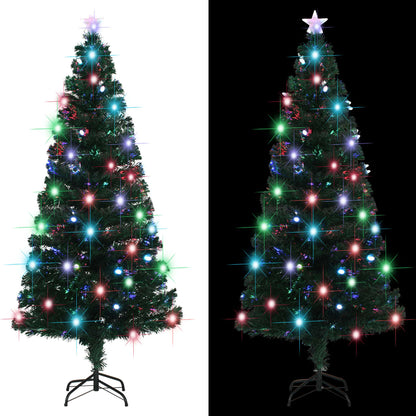 Weihnachtsbaum mit Beleuchtung und Ständer 180 cm Glasfaser