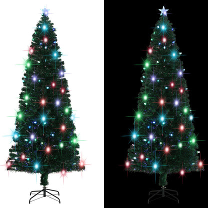 Weihnachtsbaum mit Beleuchtung und Ständer 240 cm Glasfaser