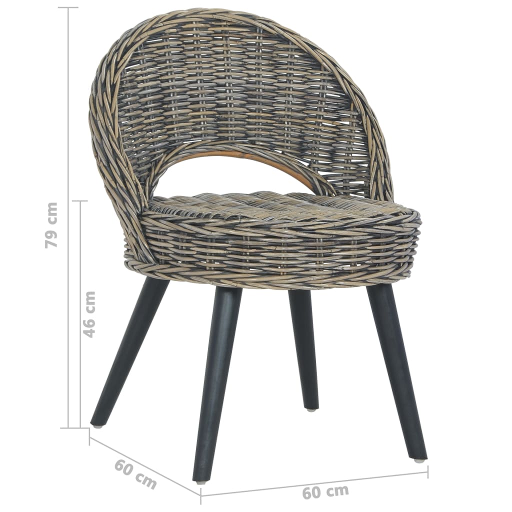 Sessel Kubu-Rattan Schwarz