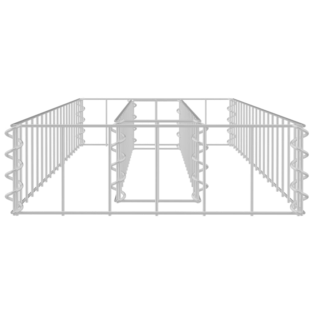 vidaXL Gabionen-Hochbeet Verzinkter Stahl 90x30x10 cm