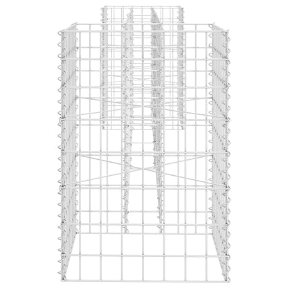 H-förmiger Gabionen-Pflanzkorb Stahldraht 260x40x60 cm