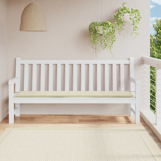 Gartenbank-Auflage Creme 200x50x3 cm Oxford-Gewebe