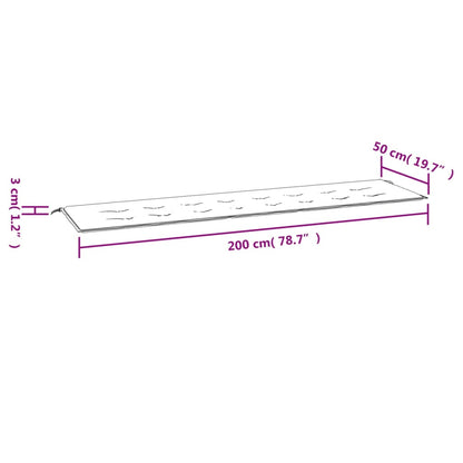 Gartenbank-Auflage Anthrazit 200x50x3 cm Oxford-Gewebe