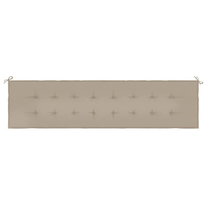 Gartenbank-Auflage Taupe 200x50x3 cm Oxford-Gewebe