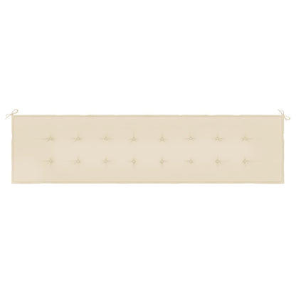 Gartenbank-Auflage Beige 200x50x3 cm Oxford-Gewebe