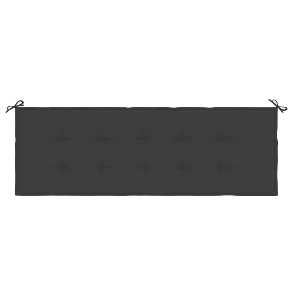 Gartenbank-Auflage Schwarz 150x50x3 cm Oxford-Gewebe