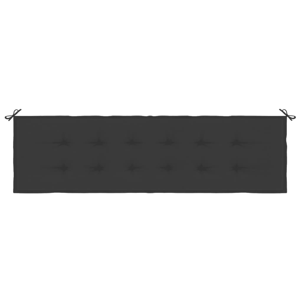 Gartenbank-Auflage Schwarz 180x50x3 cm Oxford-Gewebe