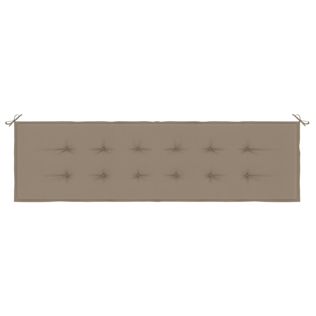 Gartenbank-Auflage Taupe 180x50x3 cm Oxford-Gewebe