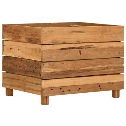 Hochbeet 50x40x38 cm Teak Altholz und Stahl