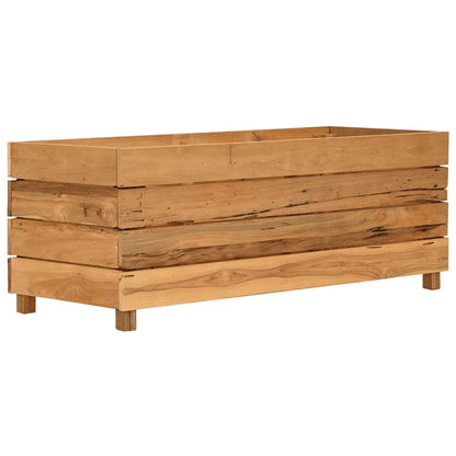 Hochbeet 100x40x38 cm Teak Altholz und Stahl