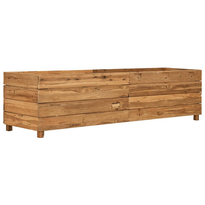 Hochbeet 150x40x38 cm Teak Altholz und Stahl