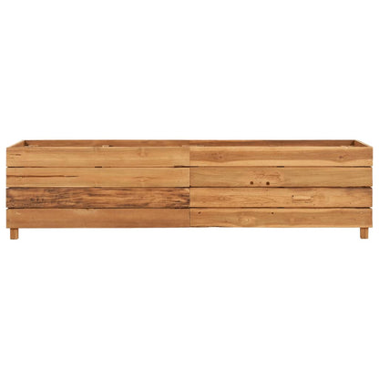 Hochbeet 150x40x38 cm Teak Altholz und Stahl