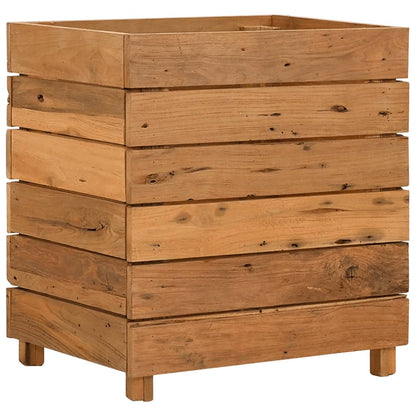 Hochbeet 50x40x55 cm Teak Altholz und Stahl