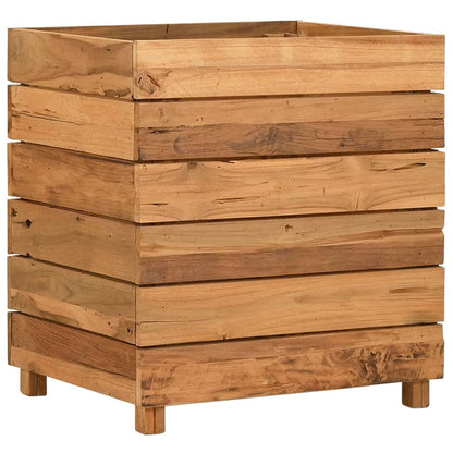 Hochbeet 50x40x55 cm Teak Altholz und Stahl