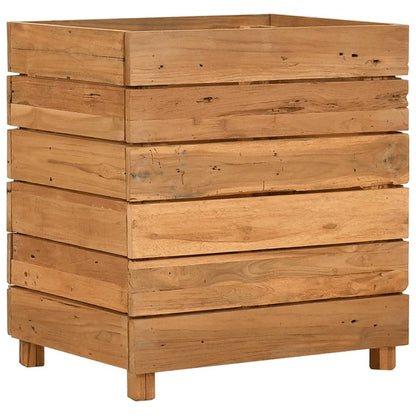 Hochbeet 50x40x55 cm Teak Altholz und Stahl