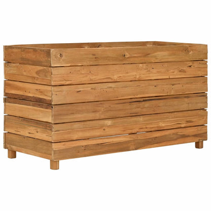 Hochbeet 100x40x55 cm Teak Altholz und Stahl