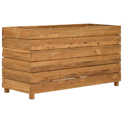 Hochbeet 100x40x55 cm Teak Altholz und Stahl