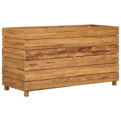 Hochbeet 100x40x55 cm Teak Altholz und Stahl