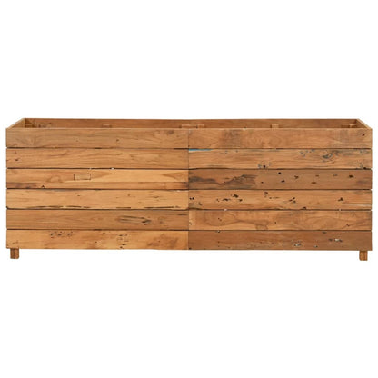 Hochbeet 150x40x55 cm Teak Altholz und Stahl