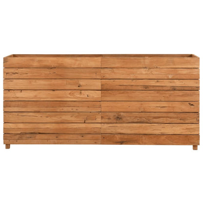 Hochbeet 150x40x72 cm Teak Altholz und Stahl