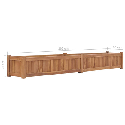 Hochbeet 200x30x25 cm Massivholz Teak