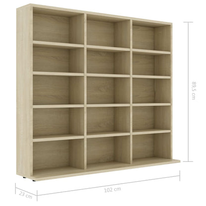 CD-Regal Sonoma-Eiche 102x23x89,5 cm Holzwerkstoff