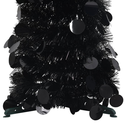 Künstlicher Pop-Up-Weihnachtsbaum Schwarz 150 cm PET