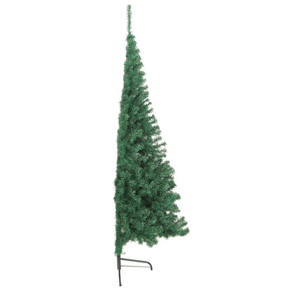 Künstlicher Halb-Weihnachtsbaum mit Ständer Grün 210 cm PVC