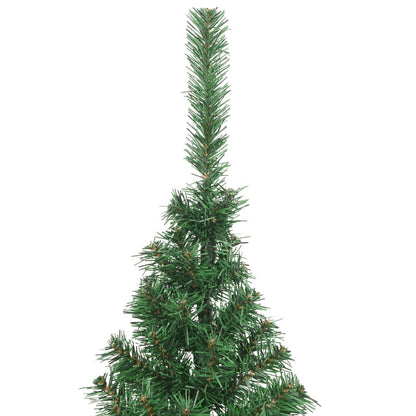 Künstlicher Halb-Weihnachtsbaum mit Ständer Grün 210 cm PVC